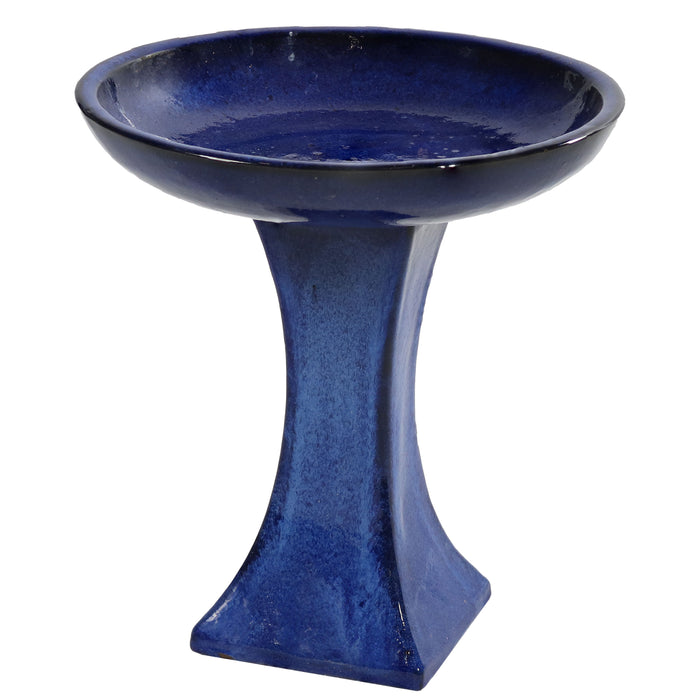 Sunnydaze Nantes 16" H Outdoor Ceramic Bird Bath