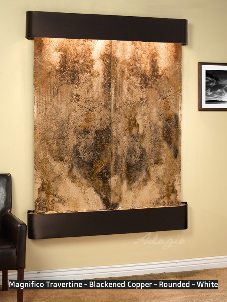 Adagio Majestic River 69"H x 54"W Indoor Wall Fountain MRR1011