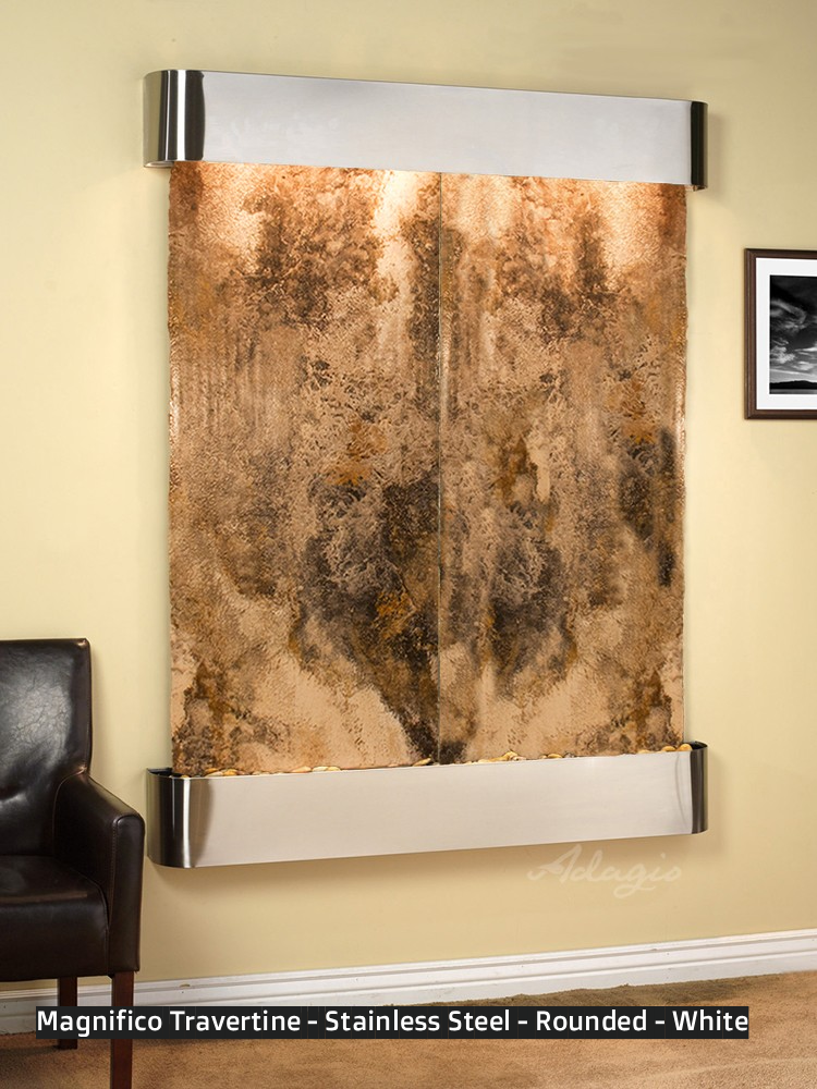 Adagio Majestic River 69"H x 54"W Indoor Wall Fountain MRR1011
