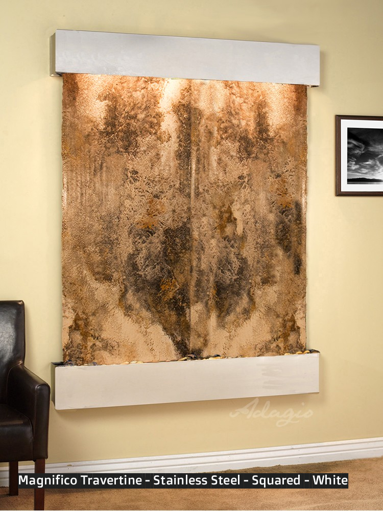 Adagio Majestic River 69"H x 54"W Indoor Wall Fountain MRR1011