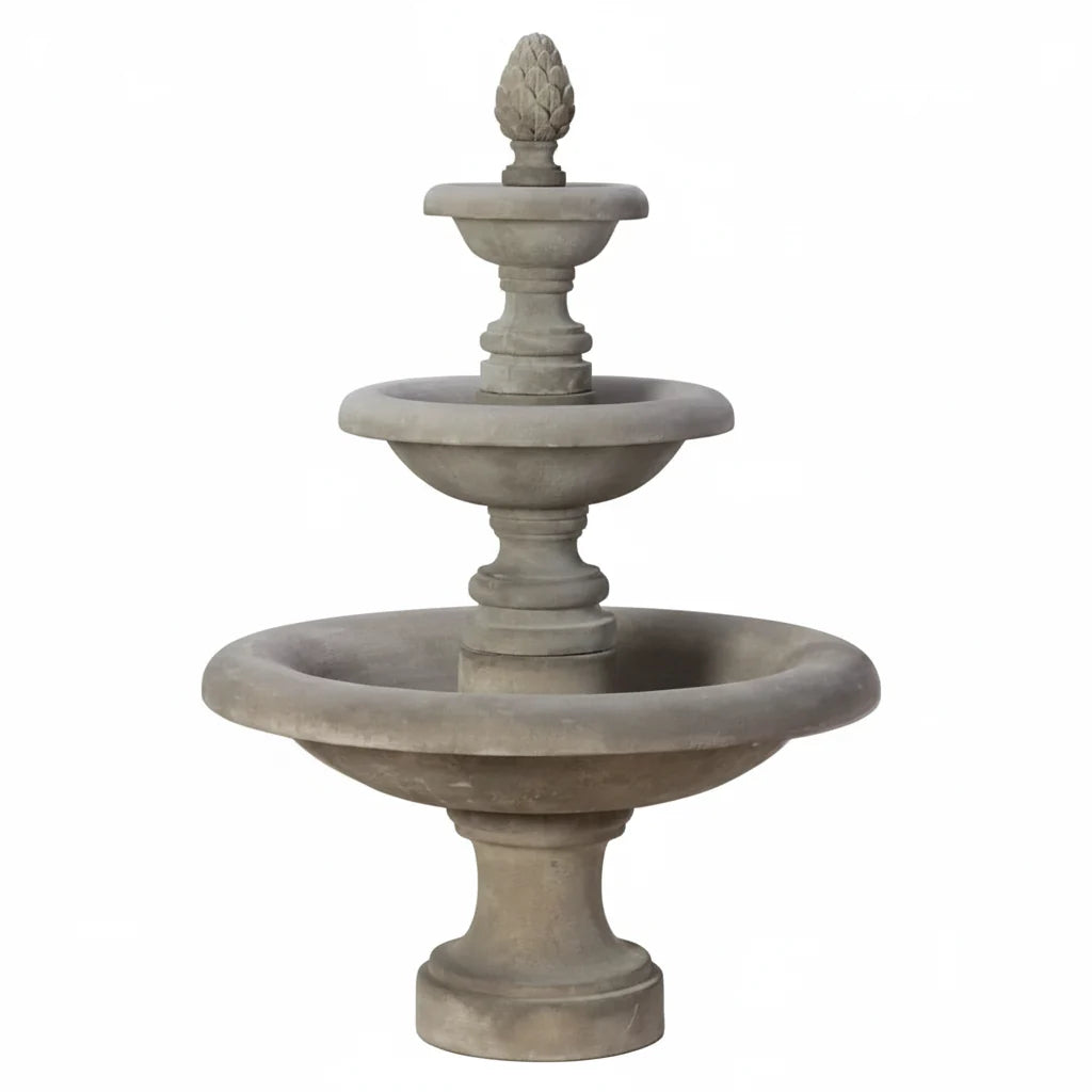 Giannini Garden Newcastle Short Three Tier Outdoor Water Fountain 1194