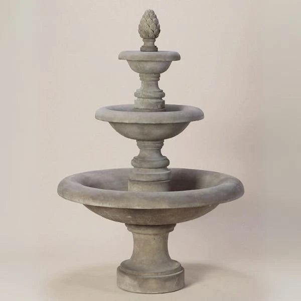 Giannini Garden Newcastle Short Three Tier Outdoor Water Fountain 1194