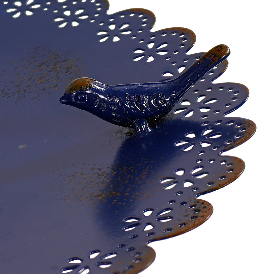 Sunnydaze 26" H Feathered Friends Iron Pedestal Bird Feeder HB-172