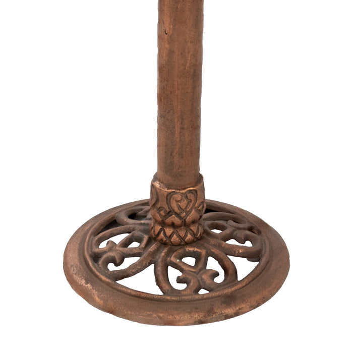 Sunnydaze Garden Lotus 16.5" Metal Bird Bath