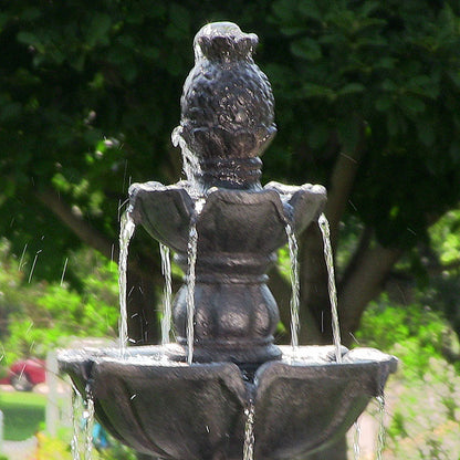 Sunnydaze 52" H 4-Tier Pineapple Outdoor Water Fountain