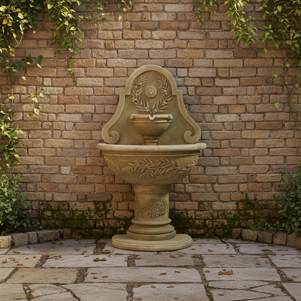 Giannini Garden Oliva Wall Outdoor Water Fountain 1131