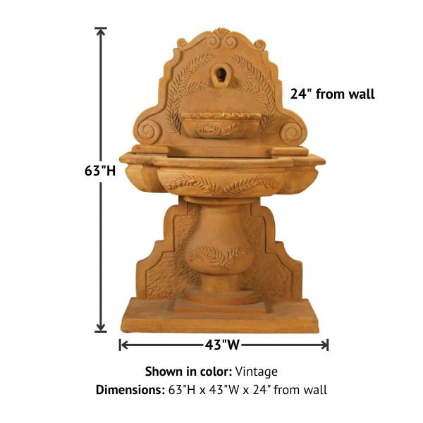 Giannini Garden Olive Grove Outdoor Wall Fountain 1406