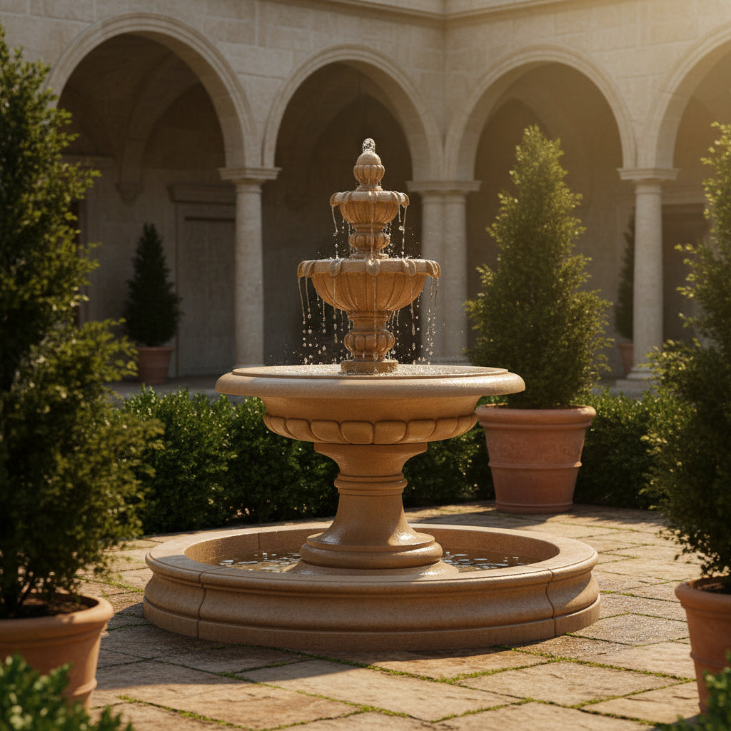 Giannini Garden Padova Three Tier Outdoor Water Fountain 1167