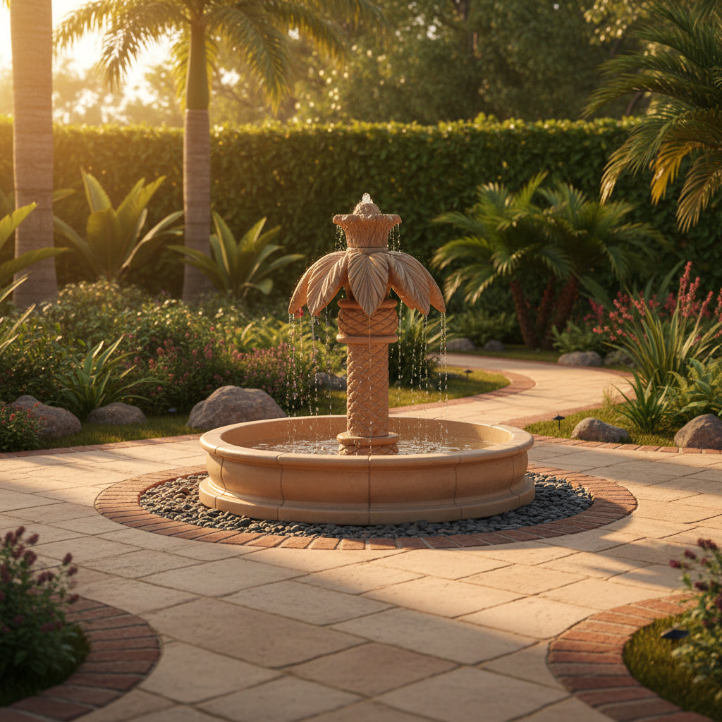 Giannini Garden Palm Springs Small Outdoor Water Pond Fountain 1161