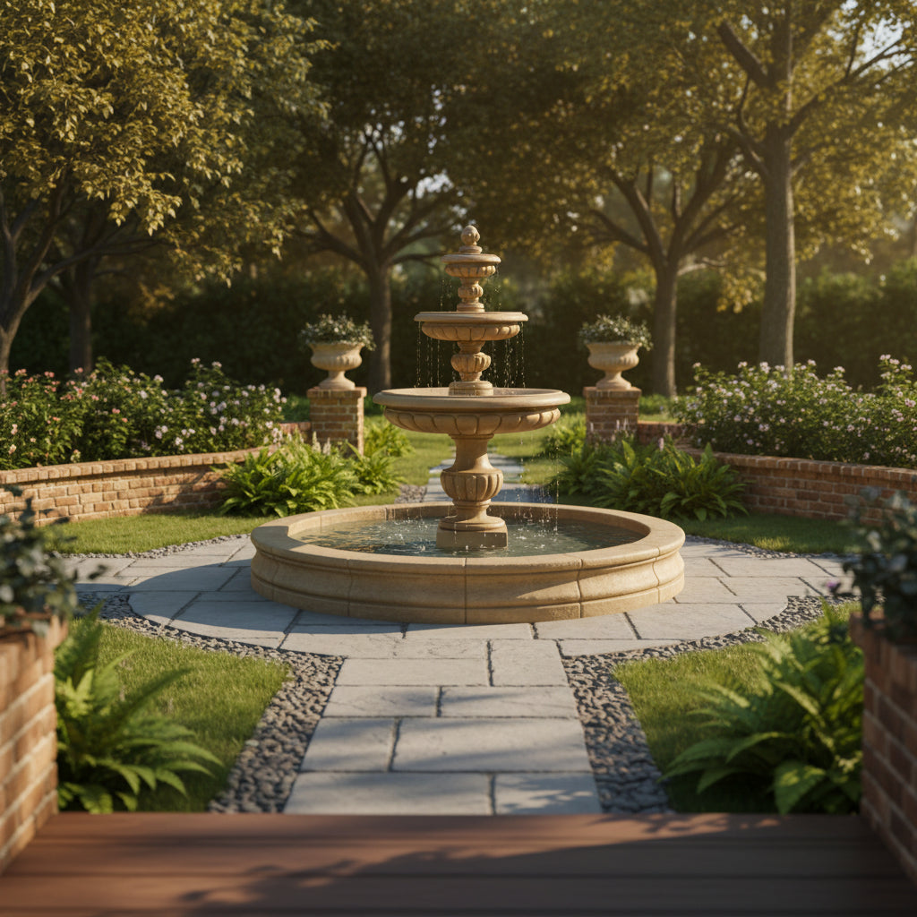 Giannini Garden Parigi Three Tier Outdoor Water Fountain 1164