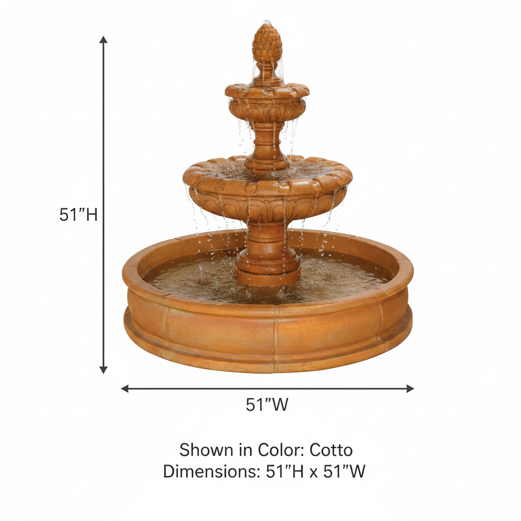 Giannini Garden Patio Artistes Two Tier Outdoor Pond Fountain 1263