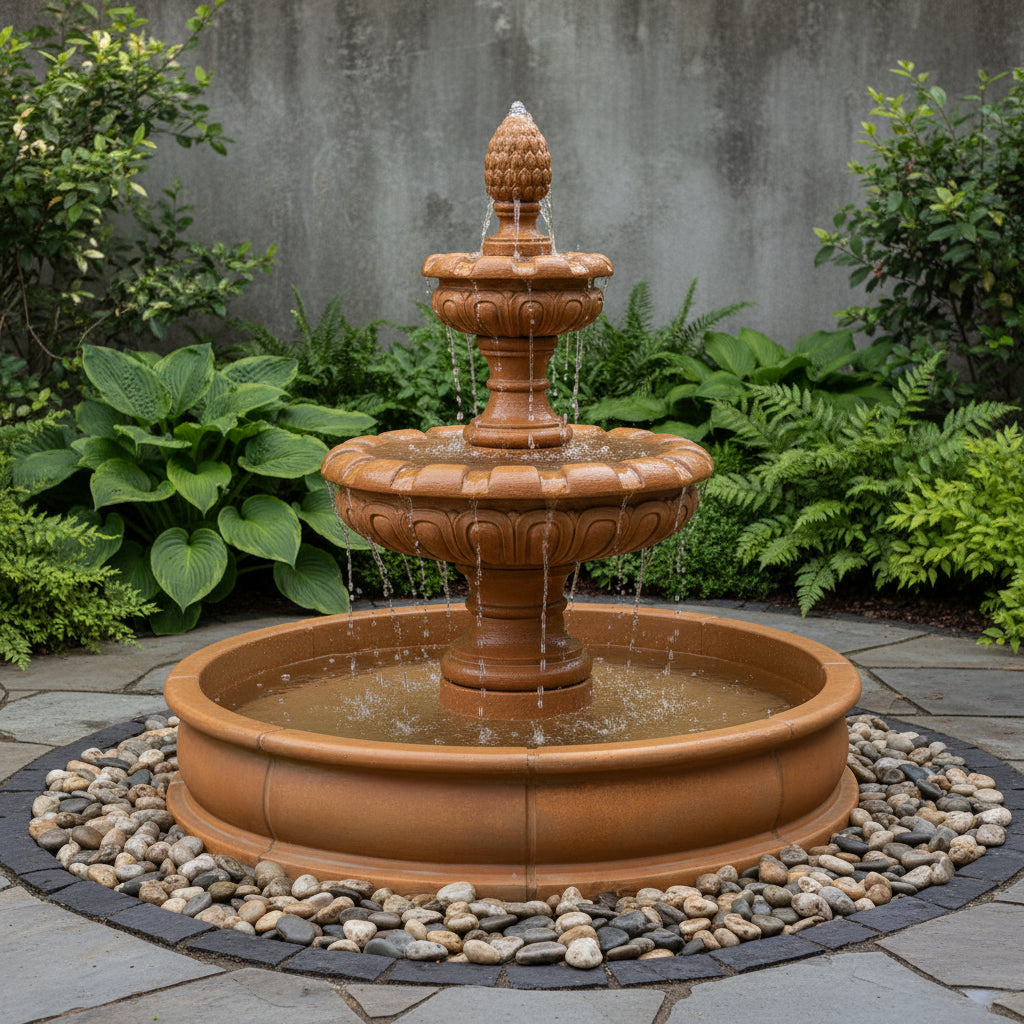 Giannini Garden Patio Artistes Two Tier Outdoor Pond Fountain 1263