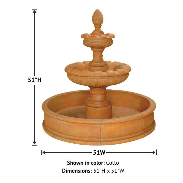 Giannini Garden Patio Artistes Two Tier Outdoor Pond Fountain 1263
