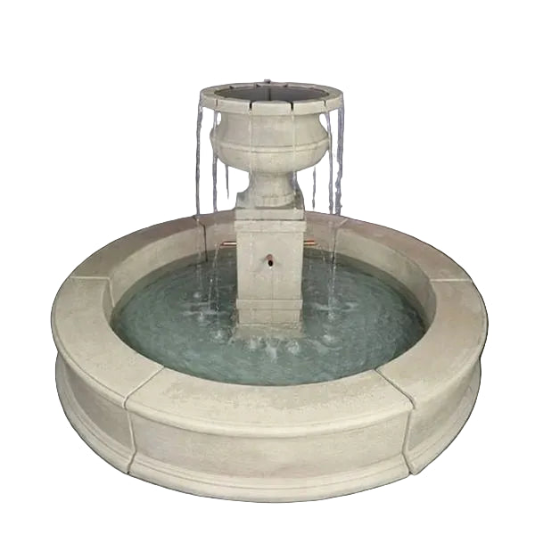 Giannini Garden Piazza Aventino Easy Pond Outdoor Water Fountain with Copper Spouts 1791