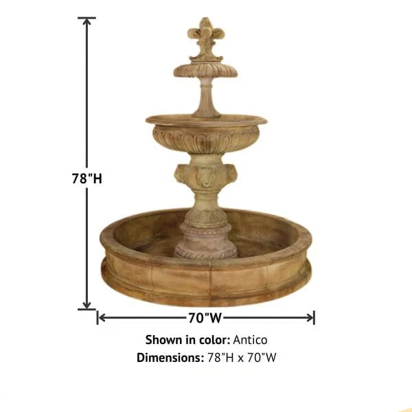 Giannini Garden Piazza Veneta Outdoor Pond Fountain 1239