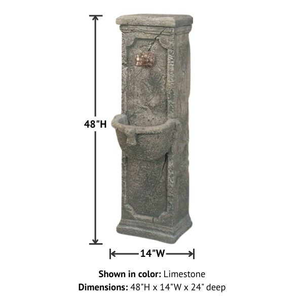 Giannini Garden Ponte Latina Outdoor Fountain For Spout 1065