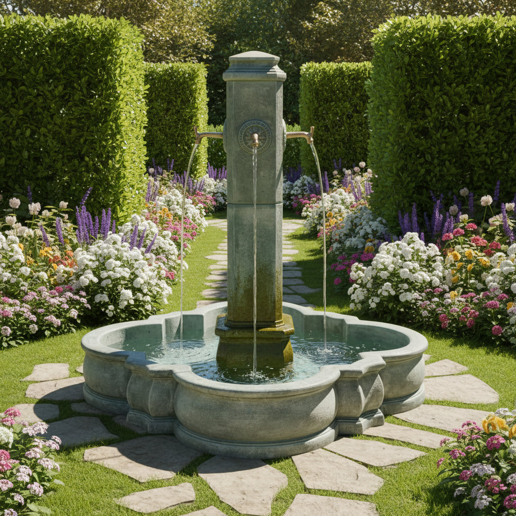 Giannini Garden Portofino Outdoor Water Fountain For Spouts 1054C