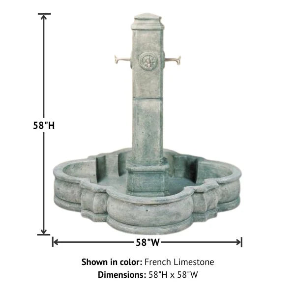 Giannini Garden Portofino Outdoor Water Fountain For Spouts 1054C