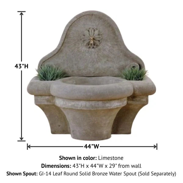 Giannini Garden Provence Outdoor Wall Fountain For Spout 1222