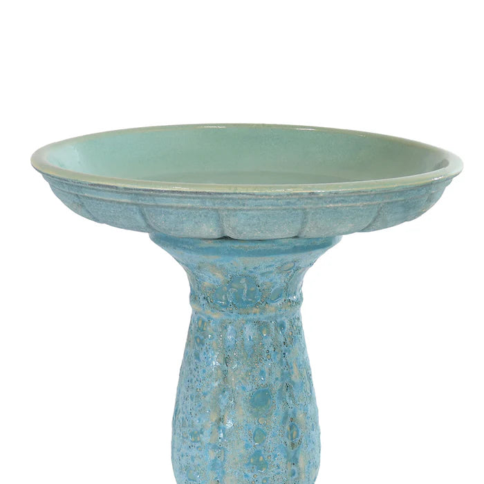 Sunnydaze Avignon 18.75" H Outdoor Ceramic Bird Bath