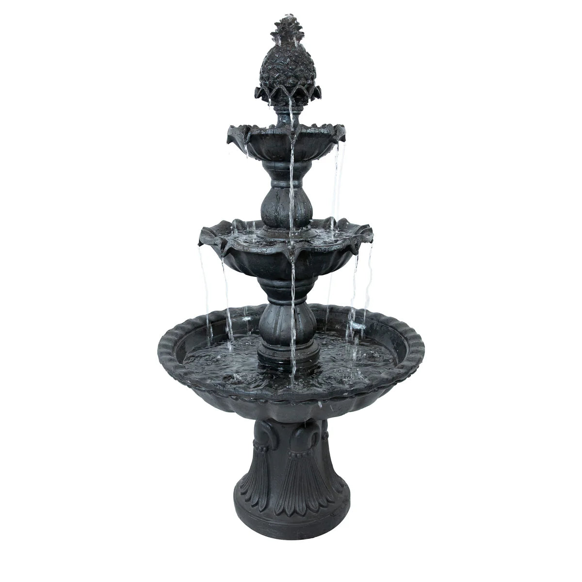 Sunnydaze 57" Welcome 3-Tier Outdoor Water Fountain FC-73018