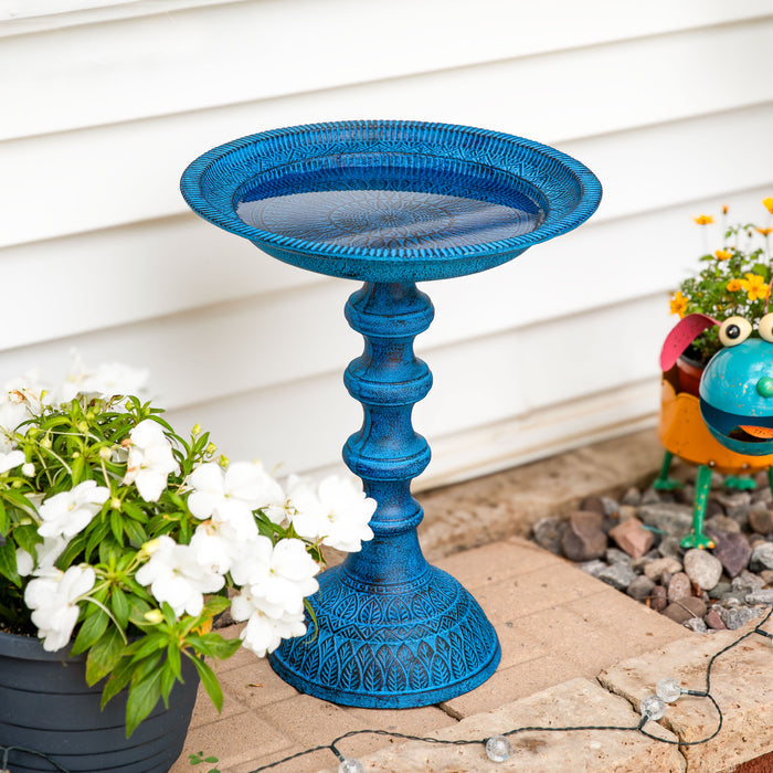 Sunnydaze Backyard Beauty 18" H Metal Bird Bath