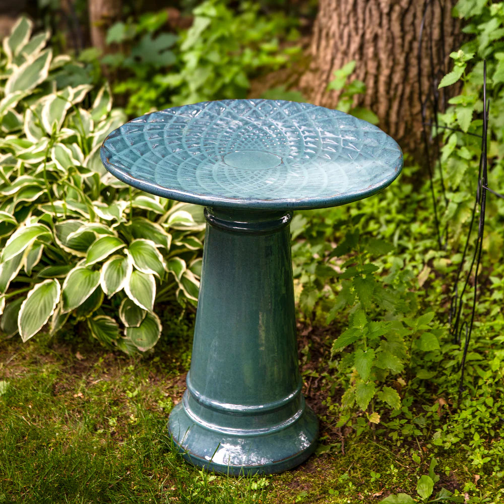Sunnydaze Rennes 22.5" H Outdoor Ceramic Bird Bath