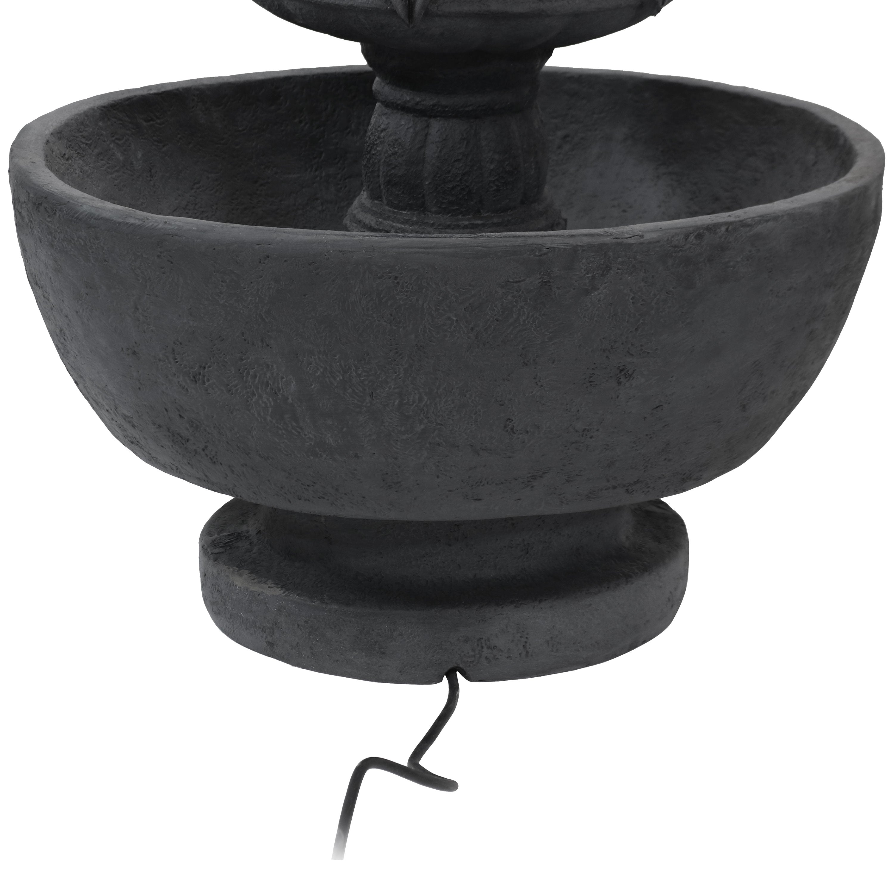 Sunnydaze 34" H Budding Fruition 3-Tier Outdoor Water Fountain