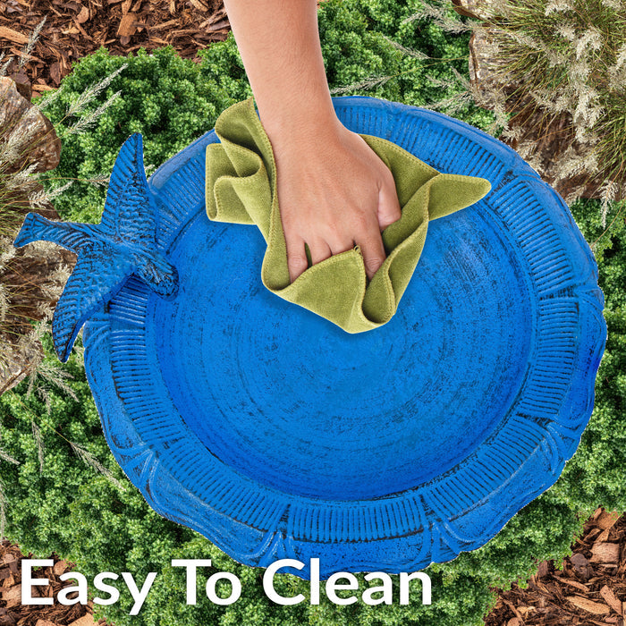 Sunnydaze Garden Visitor 22.75" H Metal Bird Bath