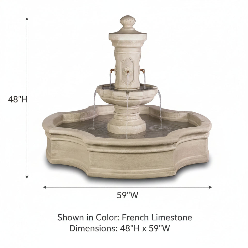 Giannini Garden Ravello Monaco Outdoor Pond Fountain 1859