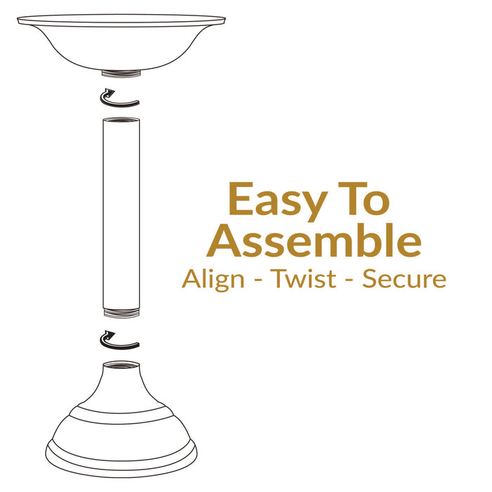 Sunnydaze Garden Visitor 22.75" H Metal Bird Bath