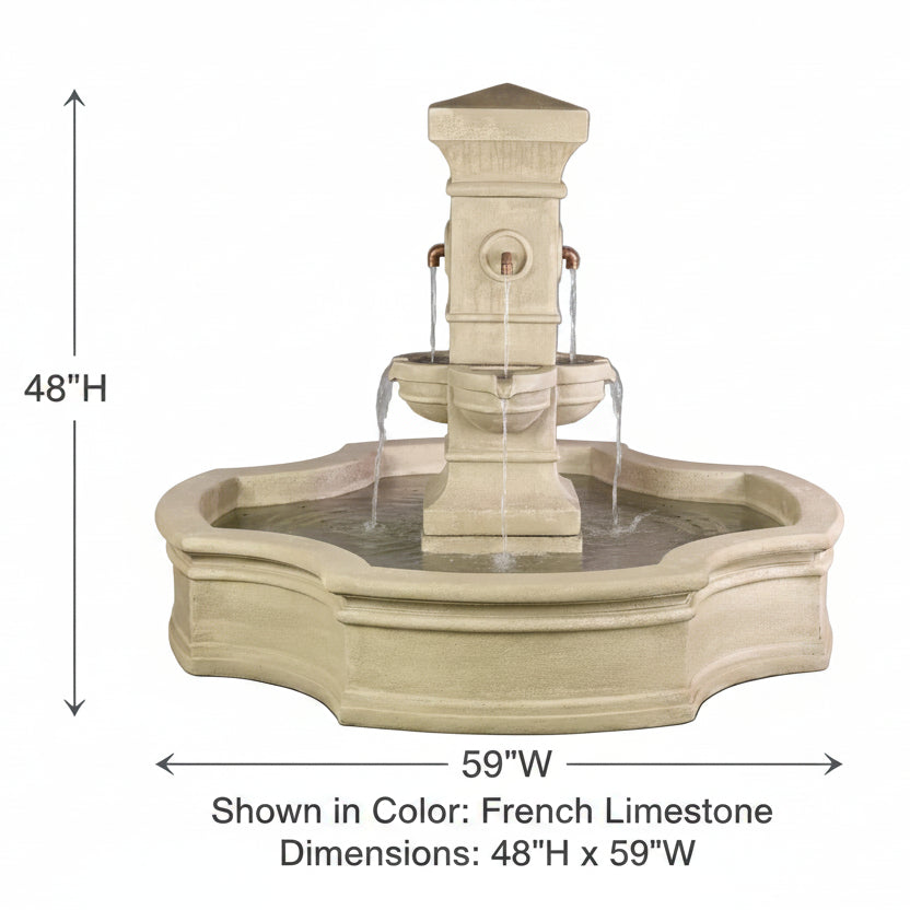 Giannini Garden Rialto Monaco Outdoor Pond Fountain 1857