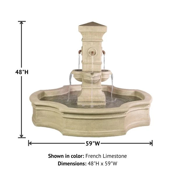 Giannini Garden Rialto Monaco Outdoor Pond Fountain 1857