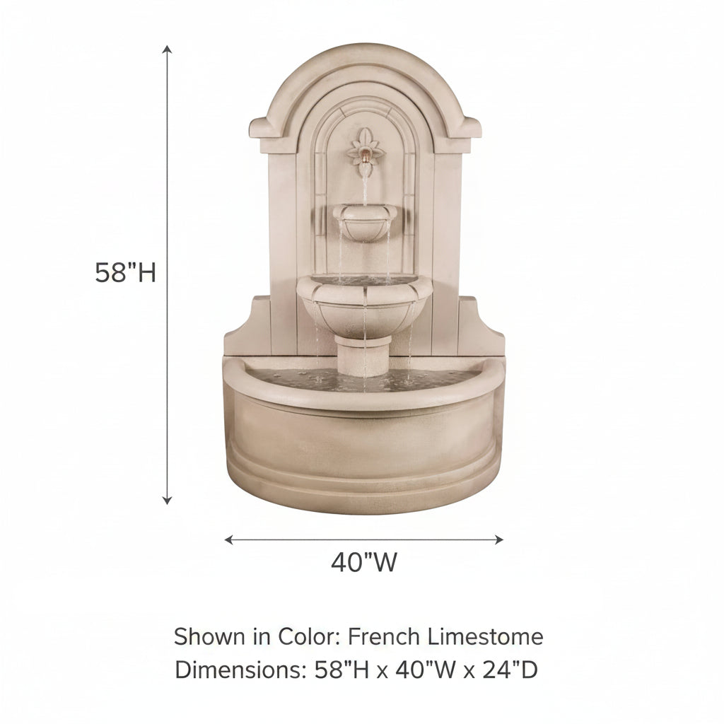 Giannini Garden Riviera Outdoor Wall Fountain 1837