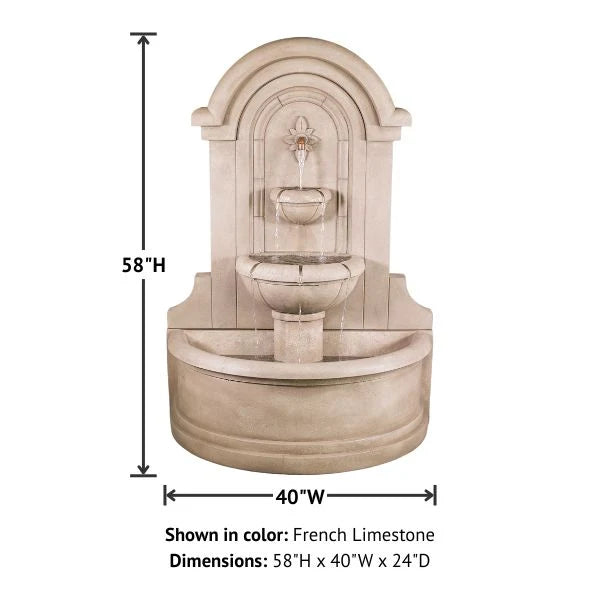 Giannini Garden Riviera Outdoor Wall Fountain 1837