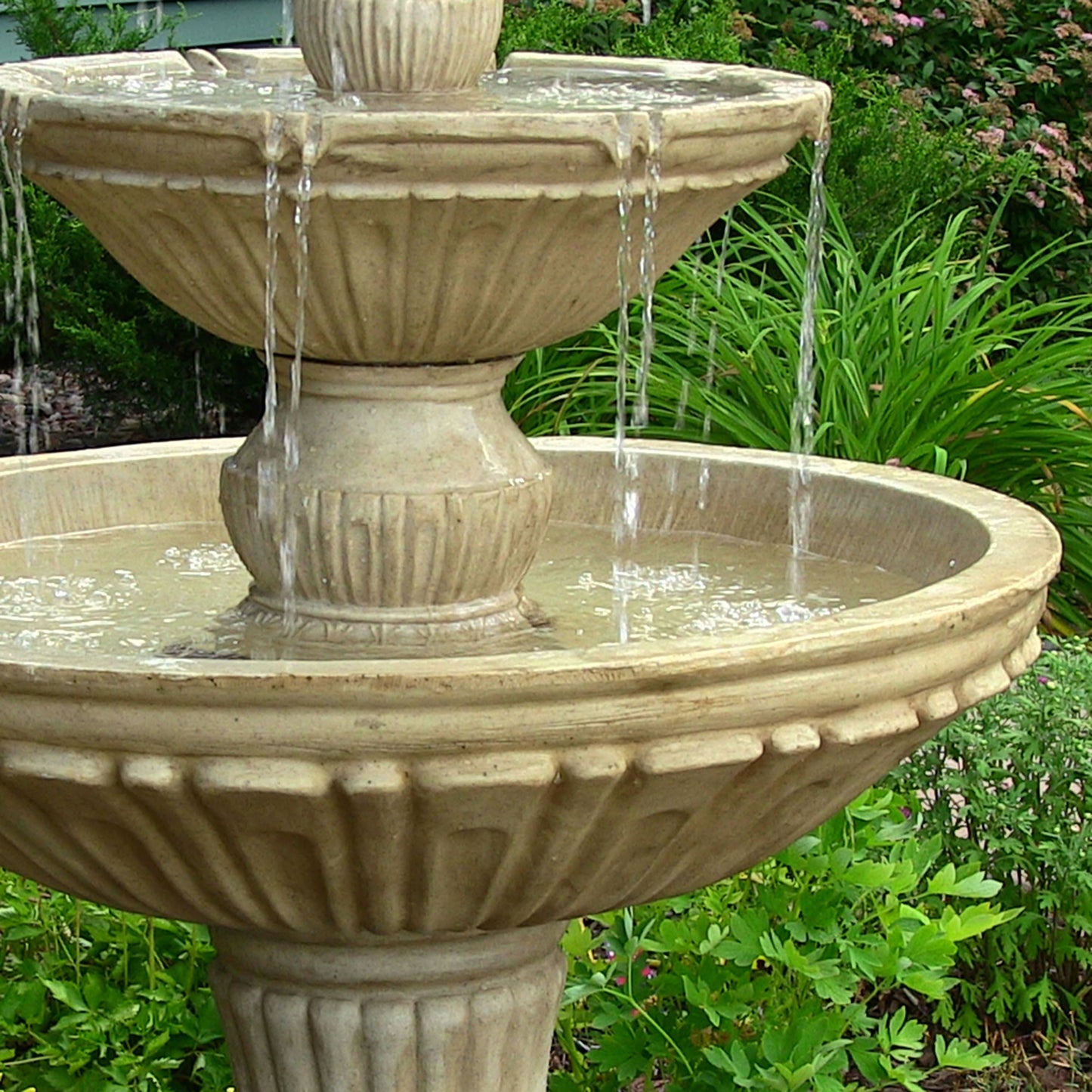 Sunnydaze 55" H Classic Designer 3-Tier Outdoor Water Fountain