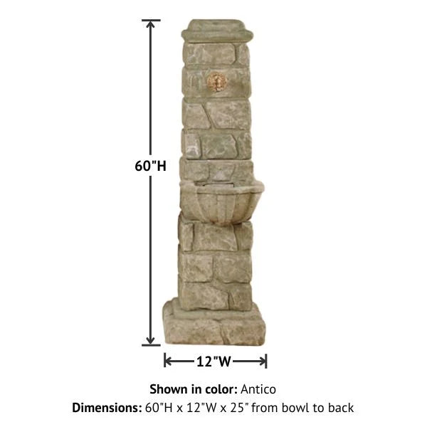 Giannini Garden Rustichella Outdoor Water Fountain For Spout 1143C