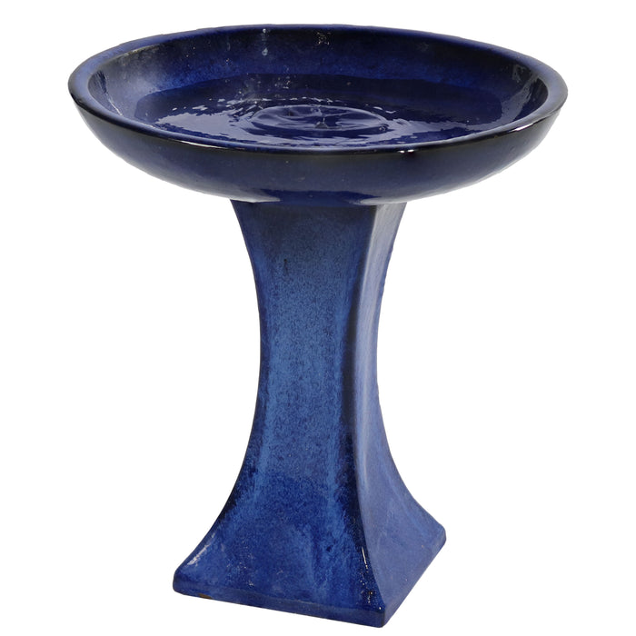 Sunnydaze Nantes 16" H Outdoor Ceramic Bird Bath