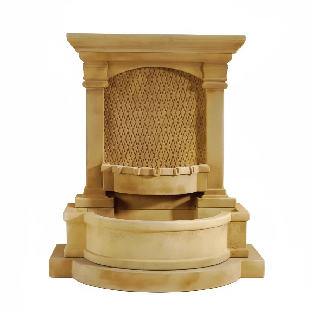 Giannini Garden Savonna Diamond Wall Of Water Outdoor Wall Fountain 1549