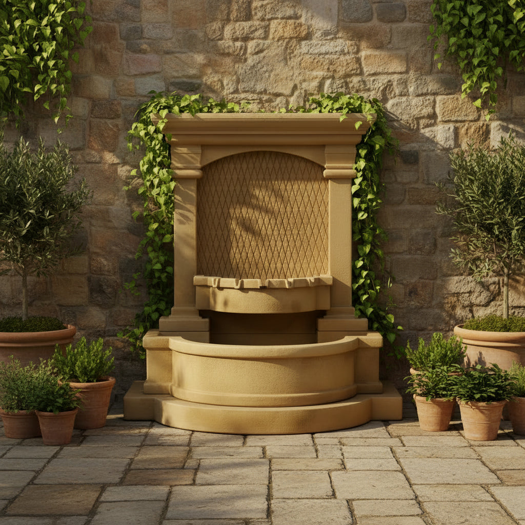 Giannini Garden Savonna Diamond Wall Of Water Outdoor Wall Fountain 1549
