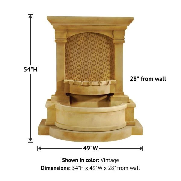 Giannini Garden Savonna Diamond Wall Of Water Outdoor Wall Fountain 1549