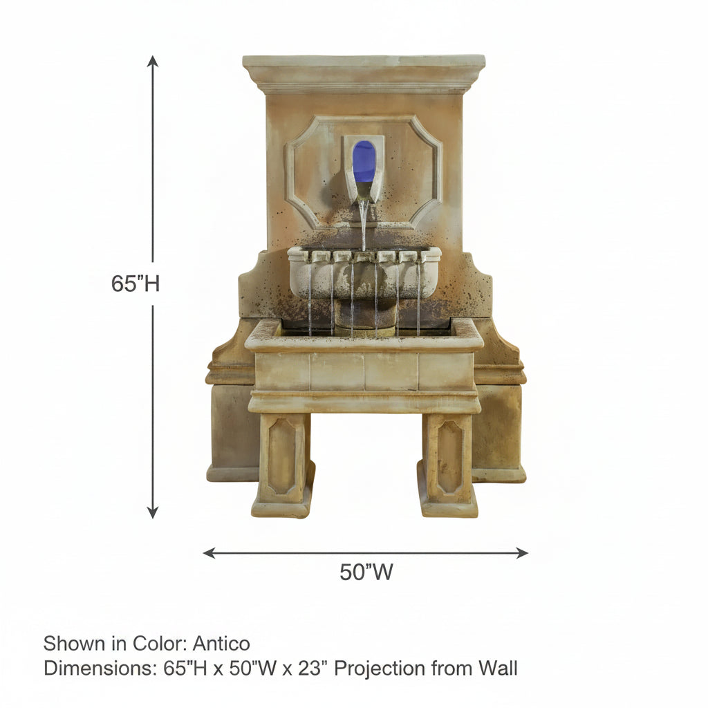 Giannini Garden Savonna Outdoor Wall Fountain with Legs 1546