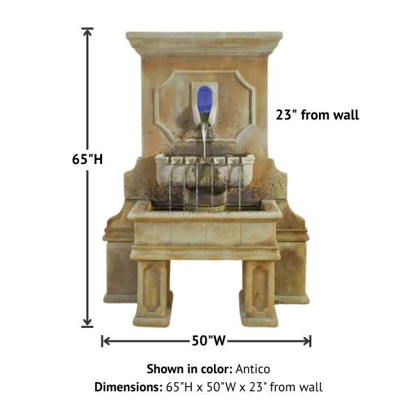 Giannini Garden Savonna Outdoor Wall Fountain with Legs 1546
