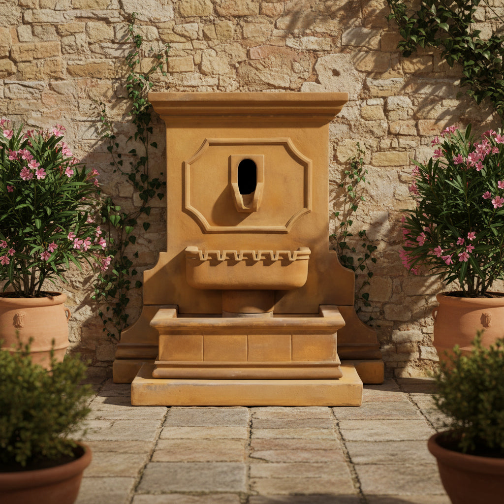 Giannini Garden Savonna Outdoor Wall Fountain with Step 1547