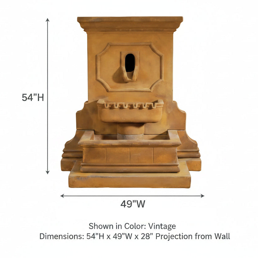 Giannini Garden Savonna Outdoor Wall Fountain with Step 1547