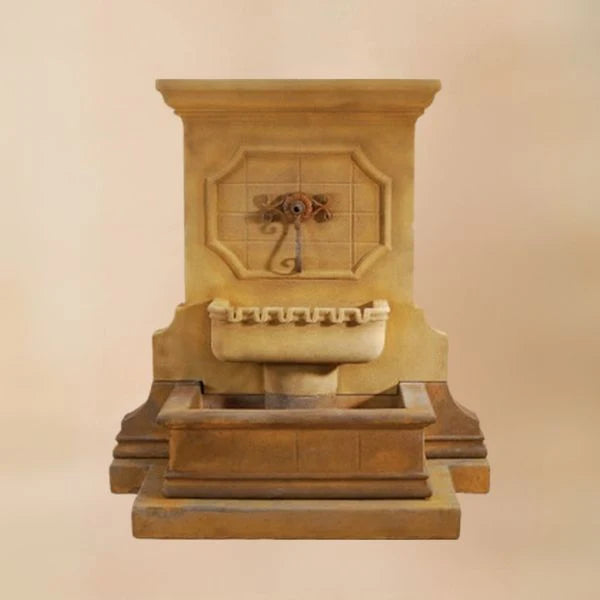 Giannini Garden Savonna Wall Fountain with Step For Spout 1548C