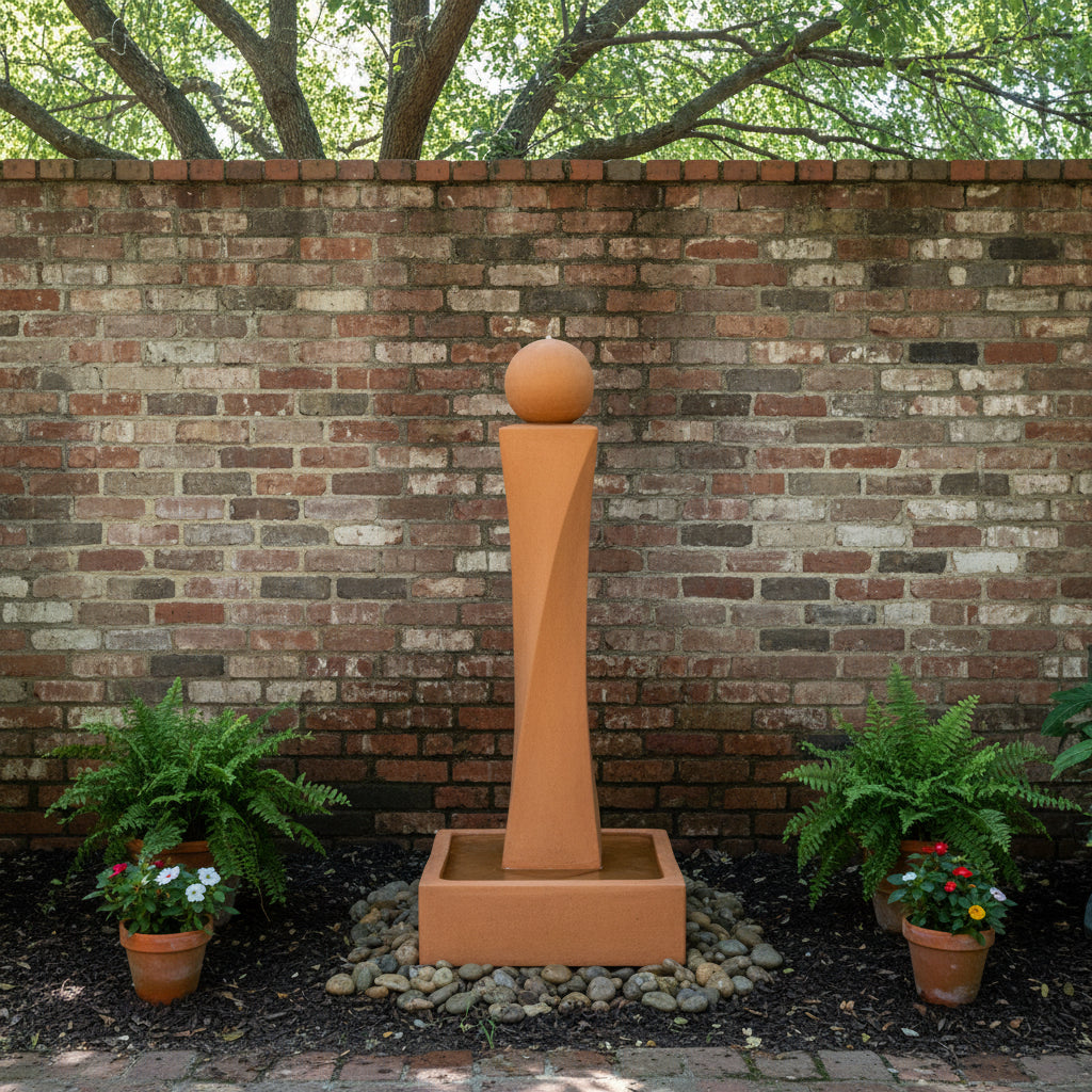Giannini Garden Serene Waters Outdoor Fountain With Ball 1420