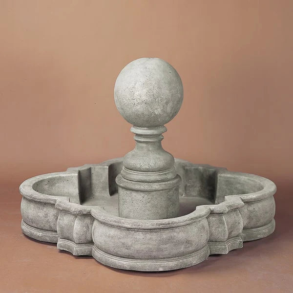 Giannini Garden Sfera Sphere Stone Outdoor Water Fountain 1056