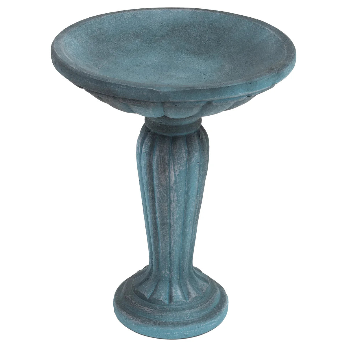 Sunnydaze Grecian Garden 20.25" H Reinforced Concrete Bird Bath