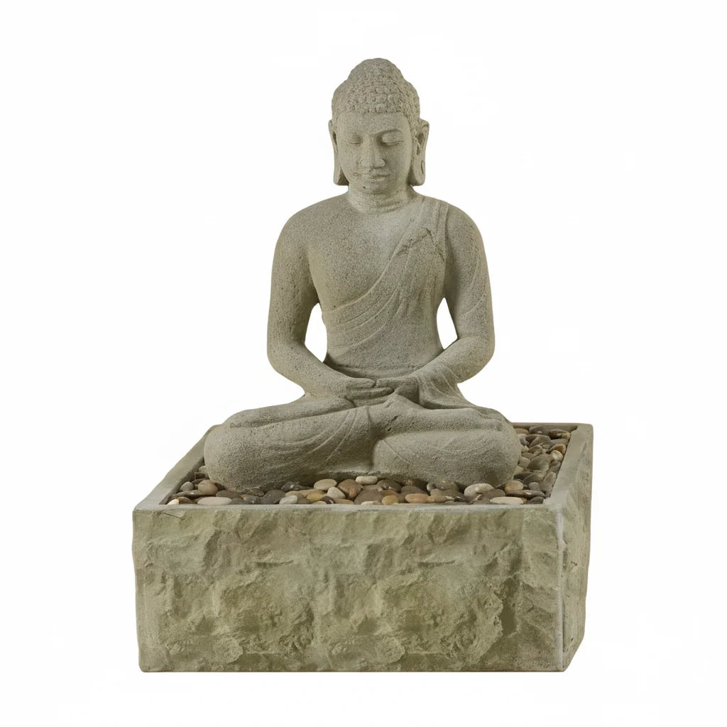Giannini Garden Sitting Buddha Outdoor Water Fountain 1421